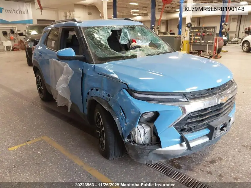 KL79MRSL6RB190148 2024 Chevrolet Trailblazer Lt Turbo