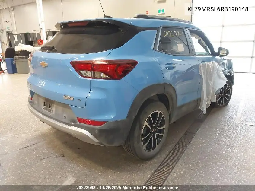 KL79MRSL6RB190148 2024 Chevrolet Trailblazer Lt Turbo