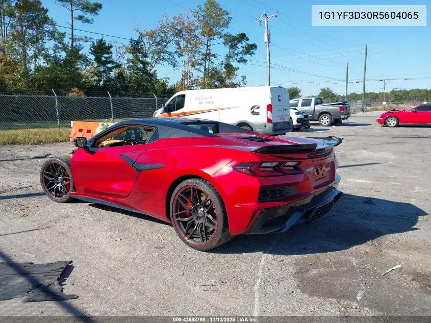 1G1YF3D30R5604065 2024 Chevrolet Corvette Z06 Rwd 3Lz