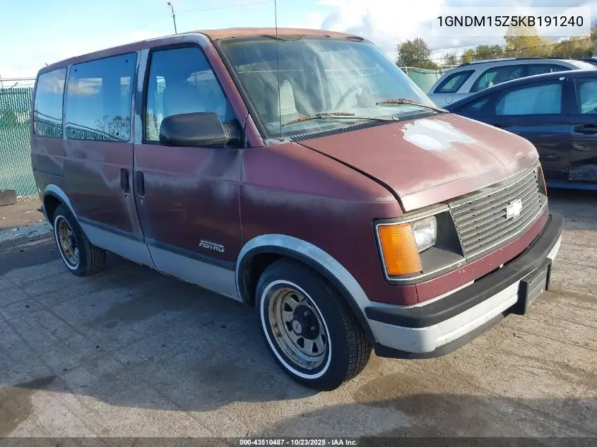 1GNDM15Z5KB191240 1989 Chevrolet Astro