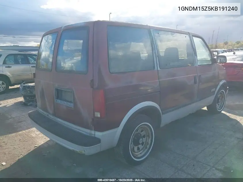 1GNDM15Z5KB191240 1989 Chevrolet Astro