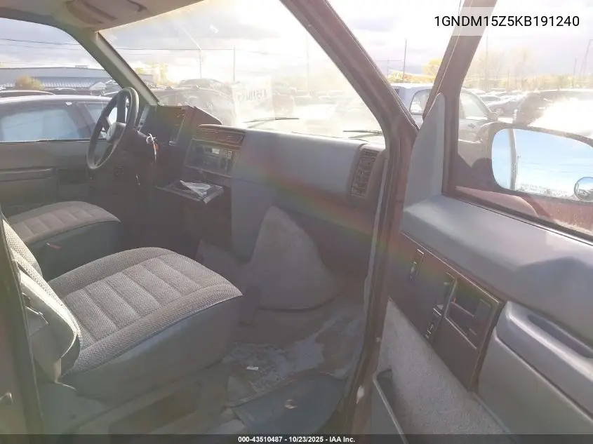 1GNDM15Z5KB191240 1989 Chevrolet Astro