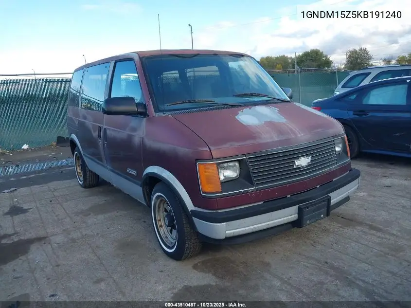 1GNDM15Z5KB191240 1989 Chevrolet Astro
