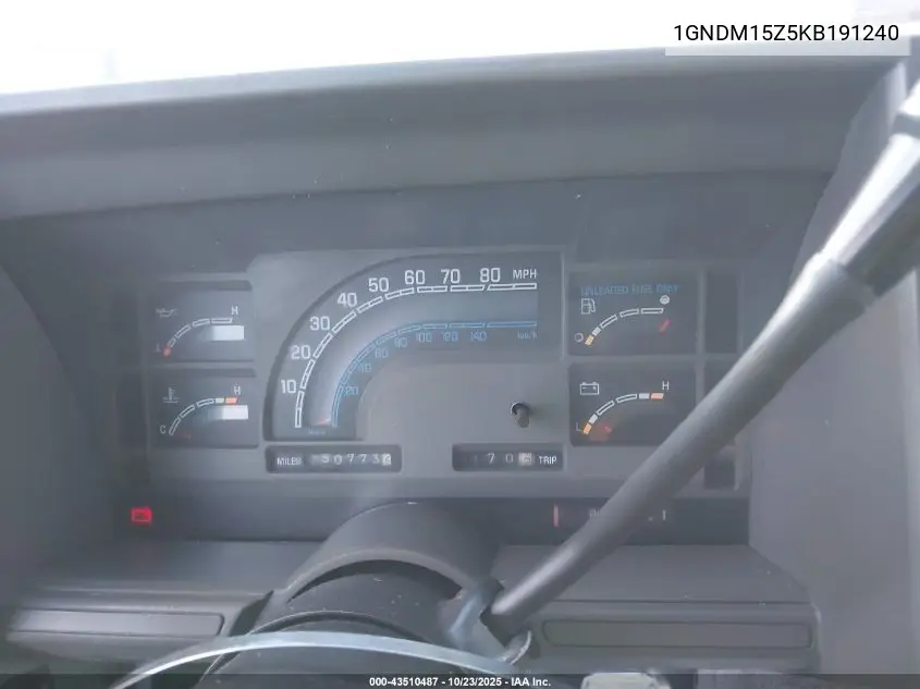 1GNDM15Z5KB191240 1989 Chevrolet Astro