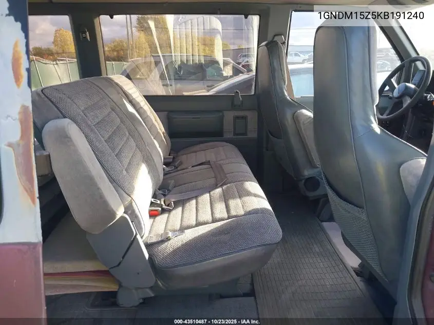 1GNDM15Z5KB191240 1989 Chevrolet Astro