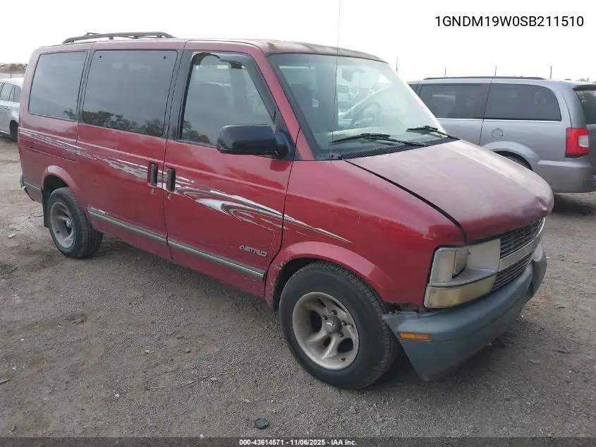 1GNDM19W0SB211510 1995 Chevrolet Astro