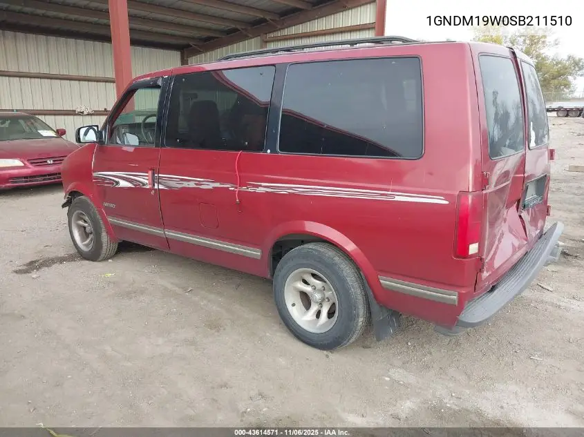 1GNDM19W0SB211510 1995 Chevrolet Astro