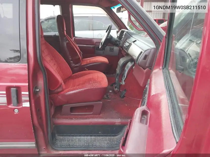 1GNDM19W0SB211510 1995 Chevrolet Astro