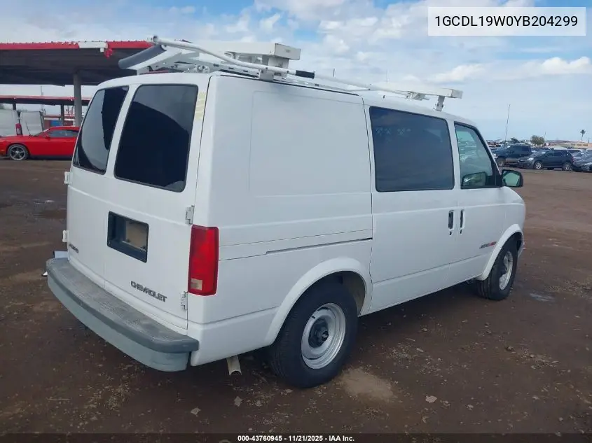 1GCDL19W0YB204299 2000 Chevrolet Astro