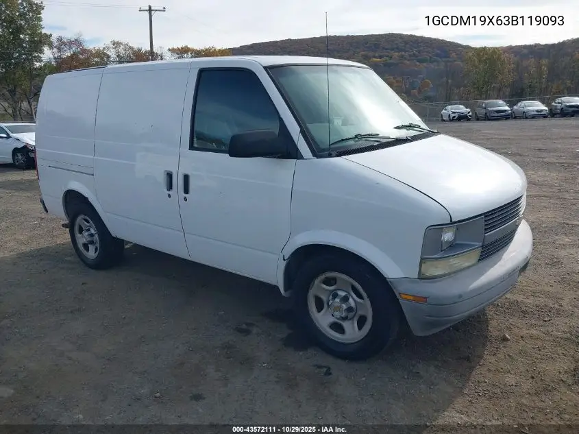 1GCDM19X63B119093 2003 Chevrolet Astro