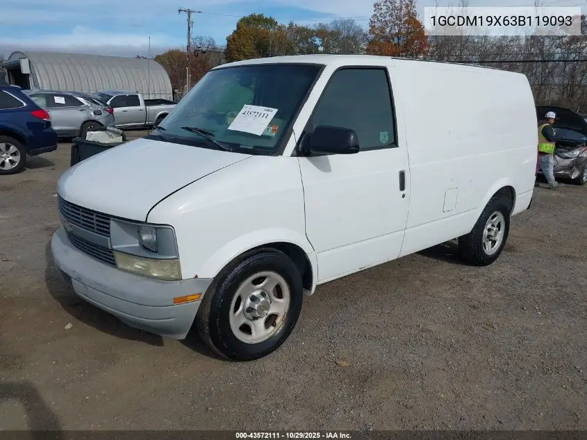 1GCDM19X63B119093 2003 Chevrolet Astro