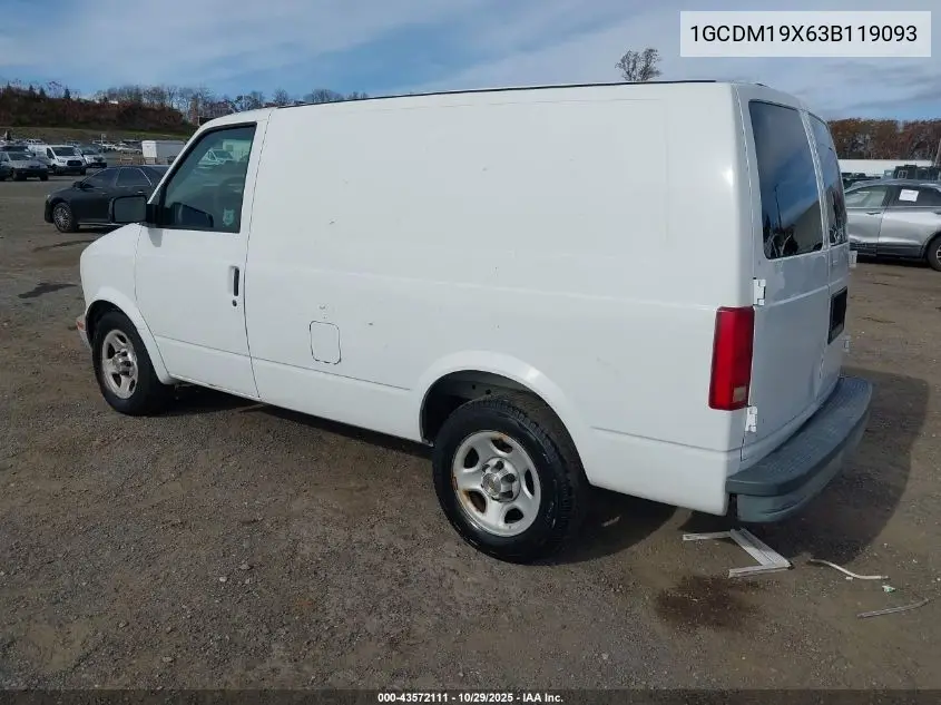 1GCDM19X63B119093 2003 Chevrolet Astro