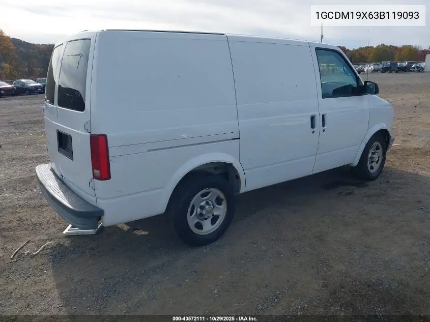 1GCDM19X63B119093 2003 Chevrolet Astro