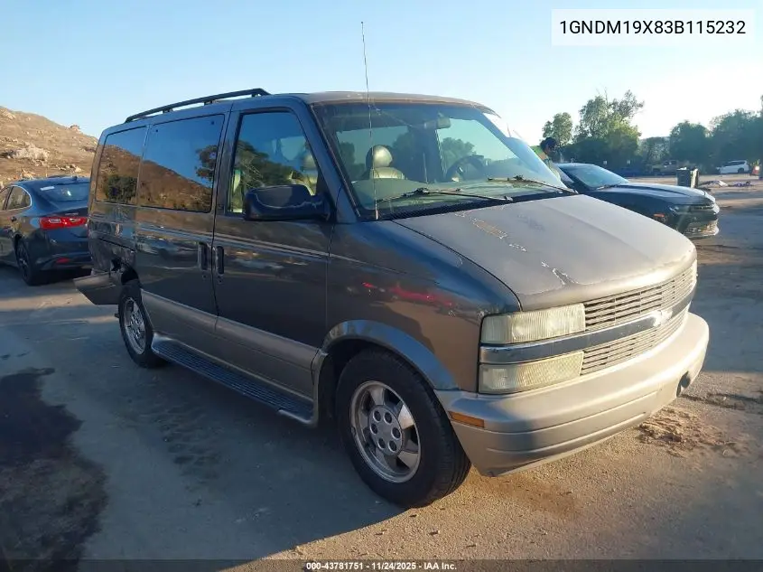 1GNDM19X83B115232 2003 Chevrolet Astro
