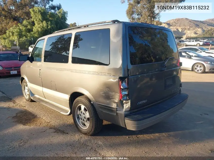 1GNDM19X83B115232 2003 Chevrolet Astro