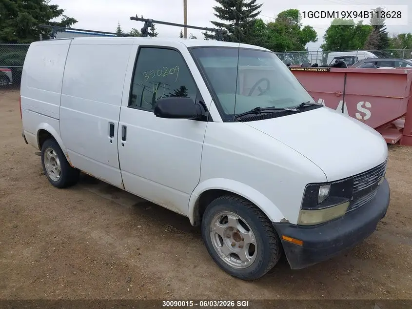 2004 Chevrolet Astro VIN: 1GCDM19X94B113628 Lot: 30090015