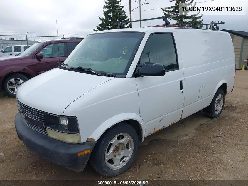 2004 Chevrolet Astro VIN: 1GCDM19X94B113628 Lot: 30090015