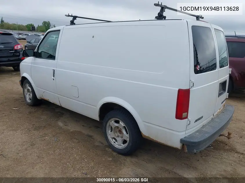 2004 Chevrolet Astro VIN: 1GCDM19X94B113628 Lot: 30090015