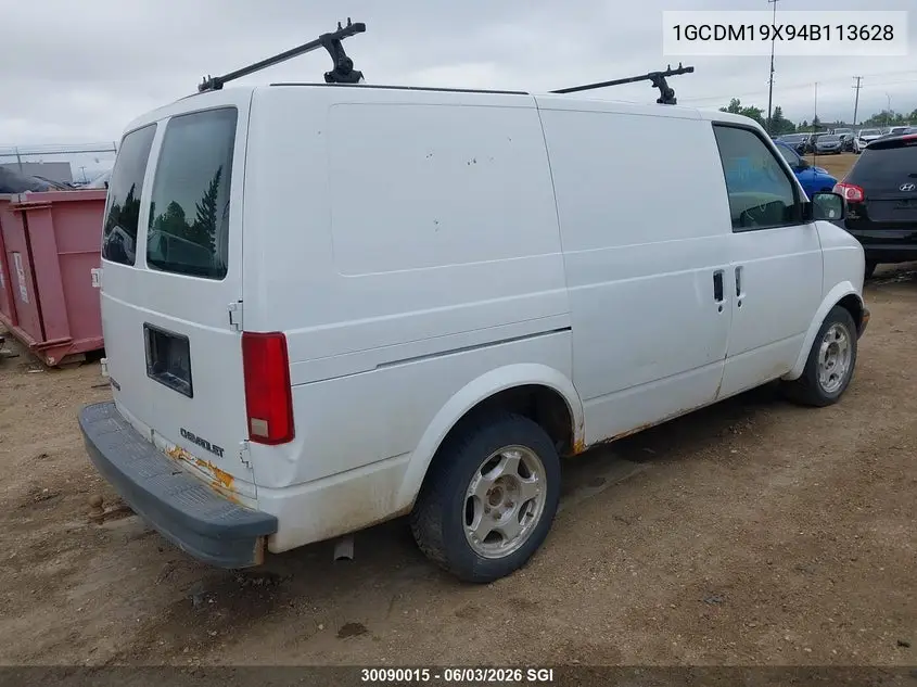 2004 Chevrolet Astro VIN: 1GCDM19X94B113628 Lot: 30090015