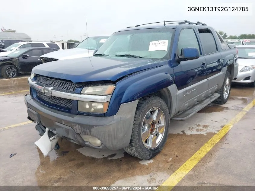 3GNEK13T92G124785 2002 Chevrolet Avalanche 1500