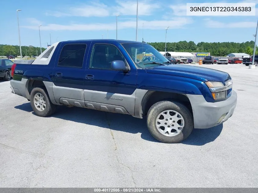 3GNEC13T22G345383 2002 Chevrolet Avalanche 1500