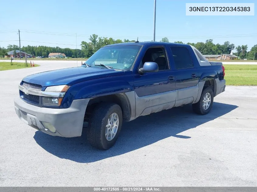 3GNEC13T22G345383 2002 Chevrolet Avalanche 1500