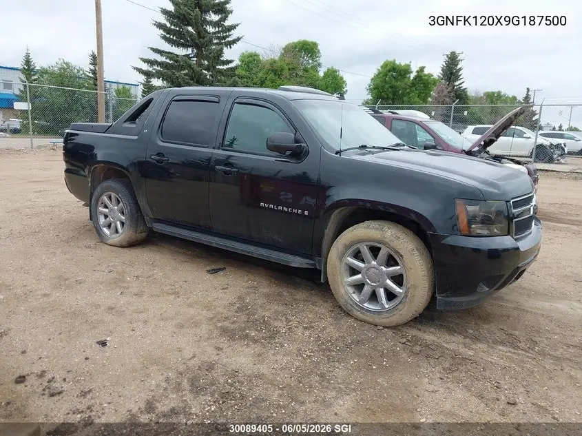 2009 Chevrolet Avalanche K1500 Ls VIN: 3GNFK120X9G187500 Lot: 30089405