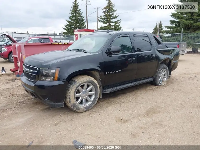 2009 Chevrolet Avalanche K1500 Ls VIN: 3GNFK120X9G187500 Lot: 30089405