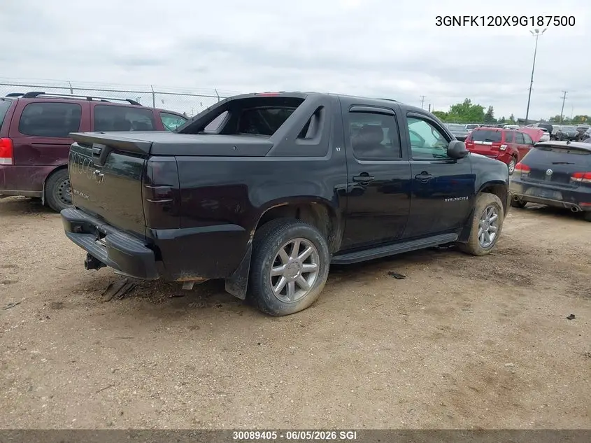2009 Chevrolet Avalanche K1500 Ls VIN: 3GNFK120X9G187500 Lot: 30089405