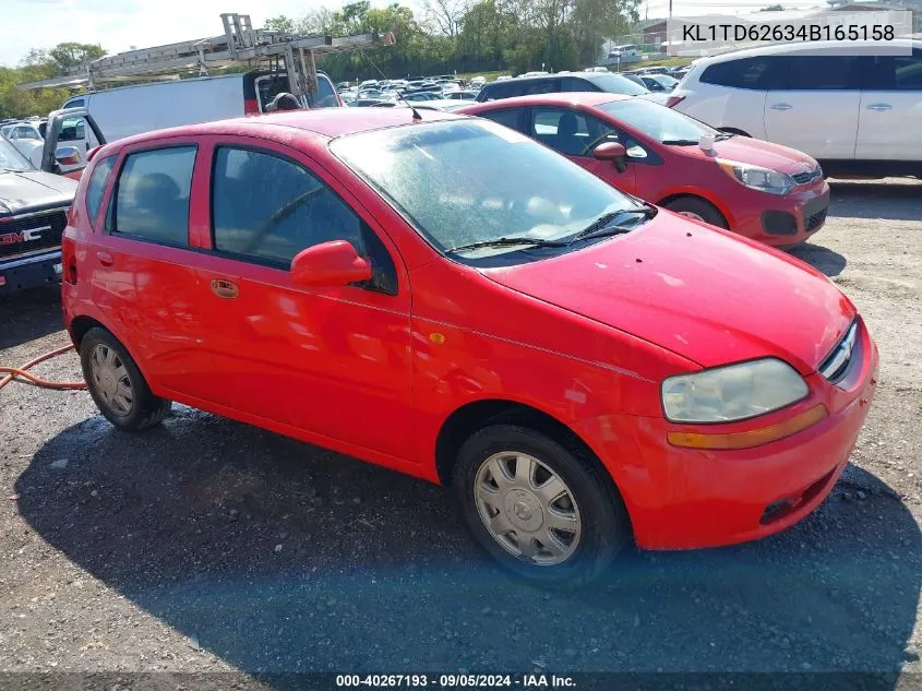 2004 Chevrolet Aveo VIN: KL1TD62634B165158 Lot: 40267193