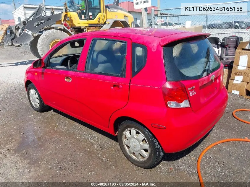 2004 Chevrolet Aveo VIN: KL1TD62634B165158 Lot: 40267193