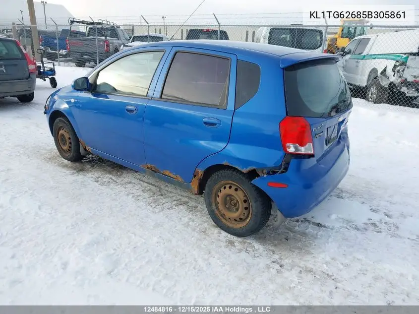 KL1TG62685B305861 2005 Chevrolet Aveo Lt