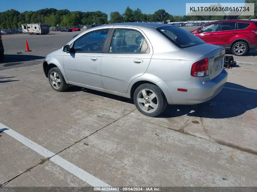 2006 Chevrolet Aveo Lt VIN: KL1TG56636B616734 Lot: 40254483