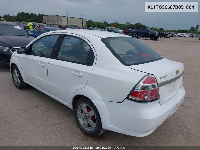 KL1TG56687B051804 2007 Chevrolet Aveo Lt