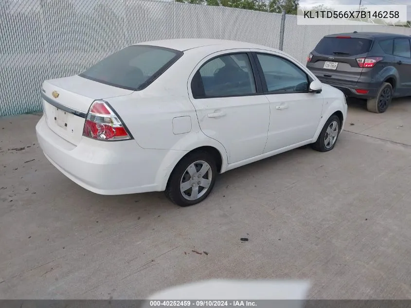 KL1TD566X7B146258 2007 Chevrolet Aveo Ls