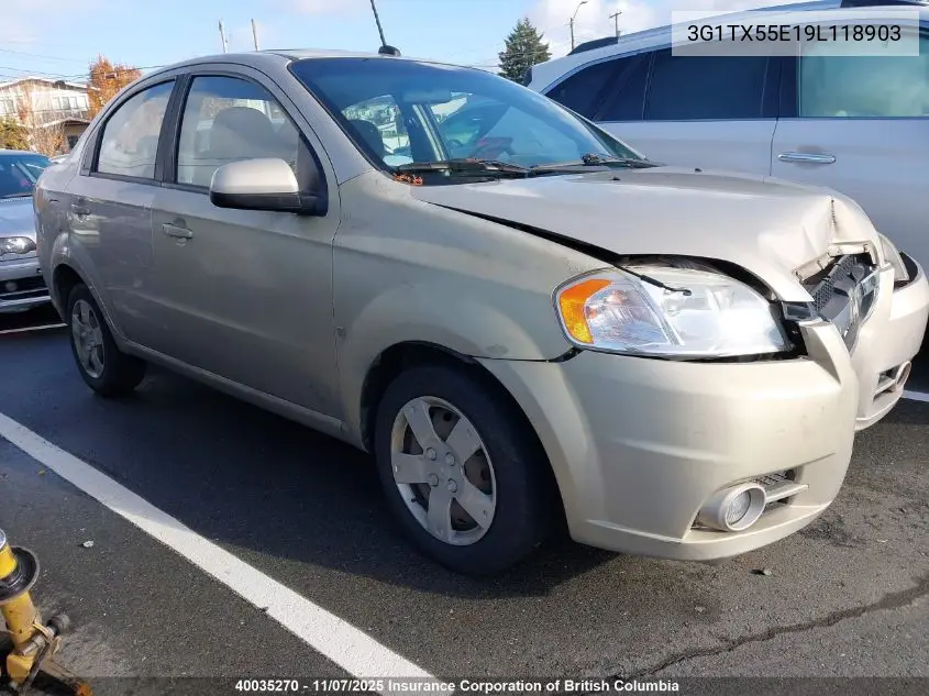 3G1TX55E19L118903 2009 Chevrolet Aveo Lt
