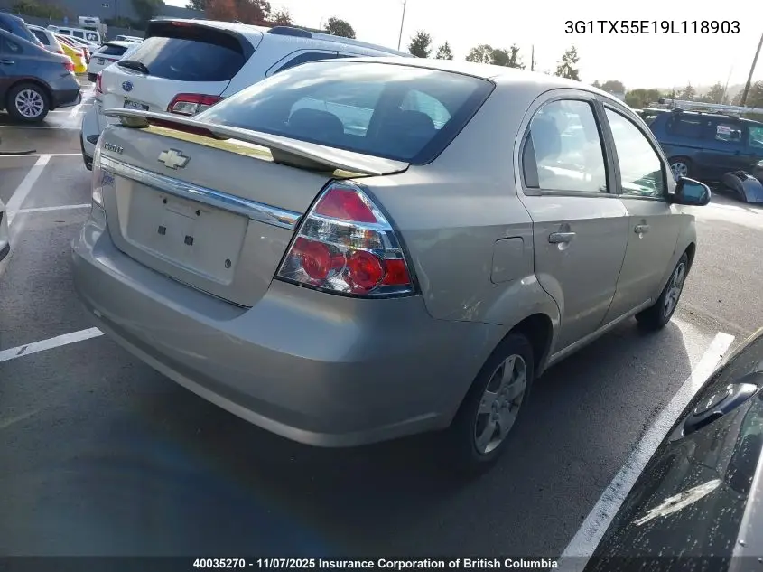 3G1TX55E19L118903 2009 Chevrolet Aveo Lt