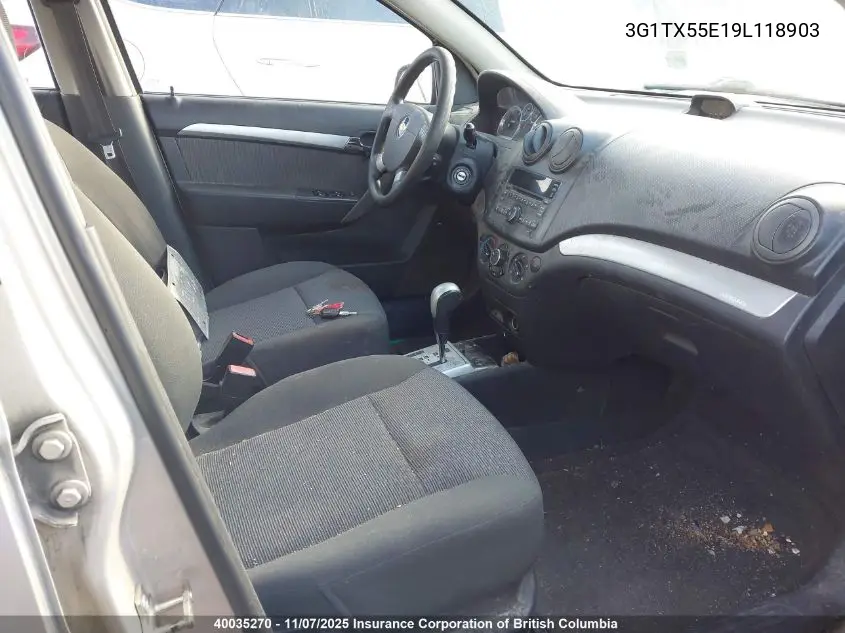 3G1TX55E19L118903 2009 Chevrolet Aveo Lt