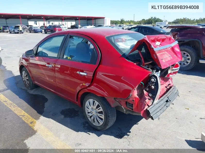 KL1TG56E89B394008 2009 Chevrolet Aveo Lt