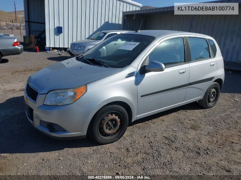 2010 Chevrolet Aveo Lt VIN: KL1TD6DE8AB100774 Lot: 40276898