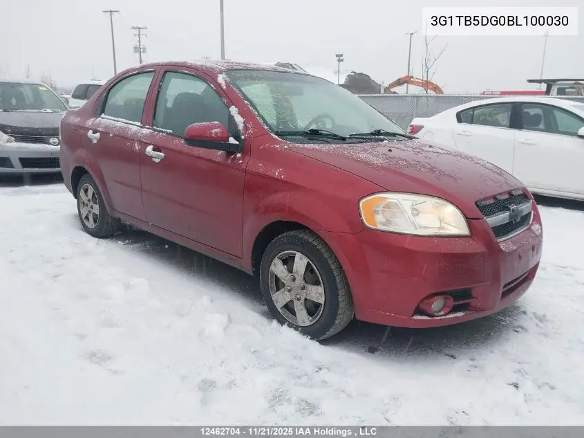 3G1TB5DG0BL100030 2011 Chevrolet Aveo