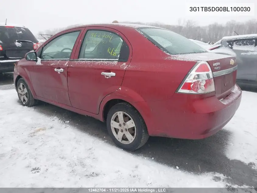 3G1TB5DG0BL100030 2011 Chevrolet Aveo