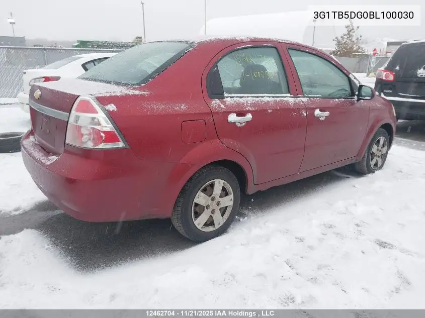 3G1TB5DG0BL100030 2011 Chevrolet Aveo