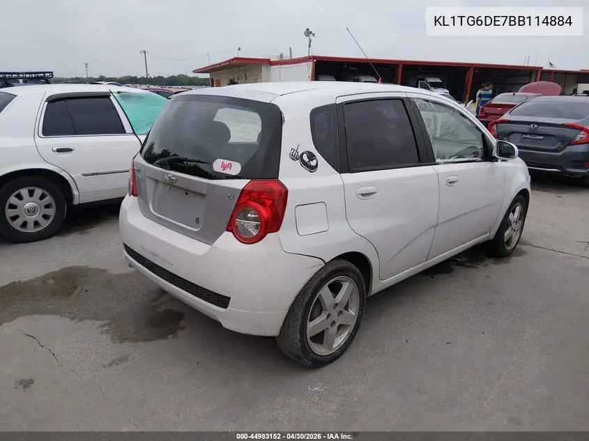 2011 Chevrolet Aveo 2Lt VIN: KL1TG6DE7BB114884 Lot: 44983152