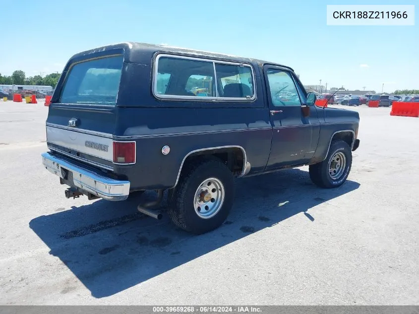 1978 Chevrolet Blazer VIN: CKR188Z211966 Lot: 39659268