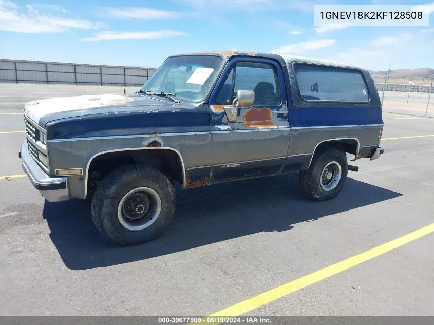 1989 Chevrolet Blazer V10 VIN: 1GNEV18K2KF128508 Lot: 39677909