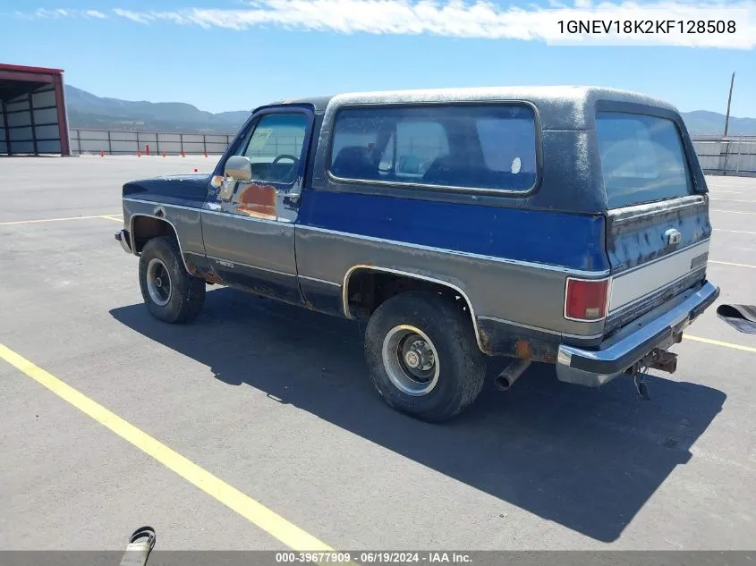 1989 Chevrolet Blazer V10 VIN: 1GNEV18K2KF128508 Lot: 39677909