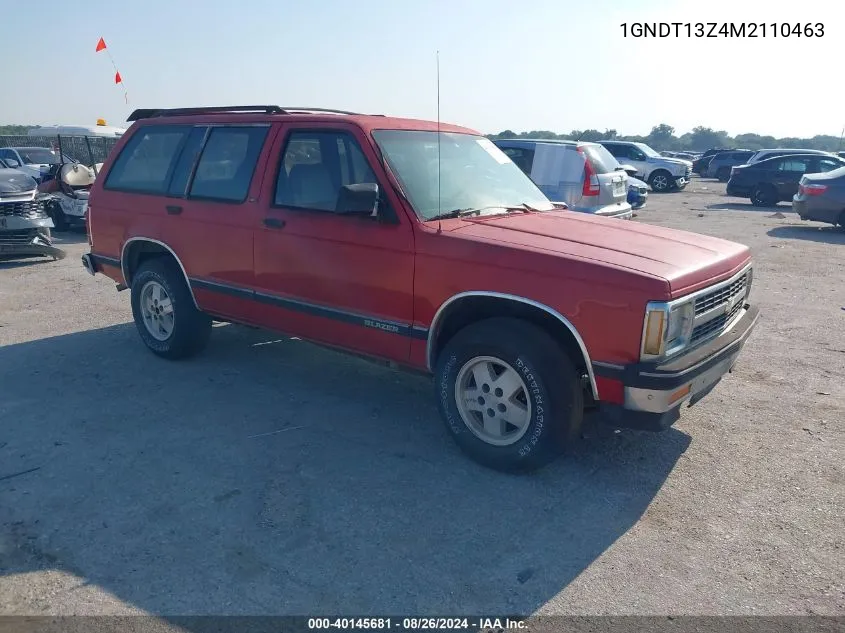 1991 Chevrolet Blazer S10 VIN: 1GNDT13Z4M2110463 Lot: 40145681