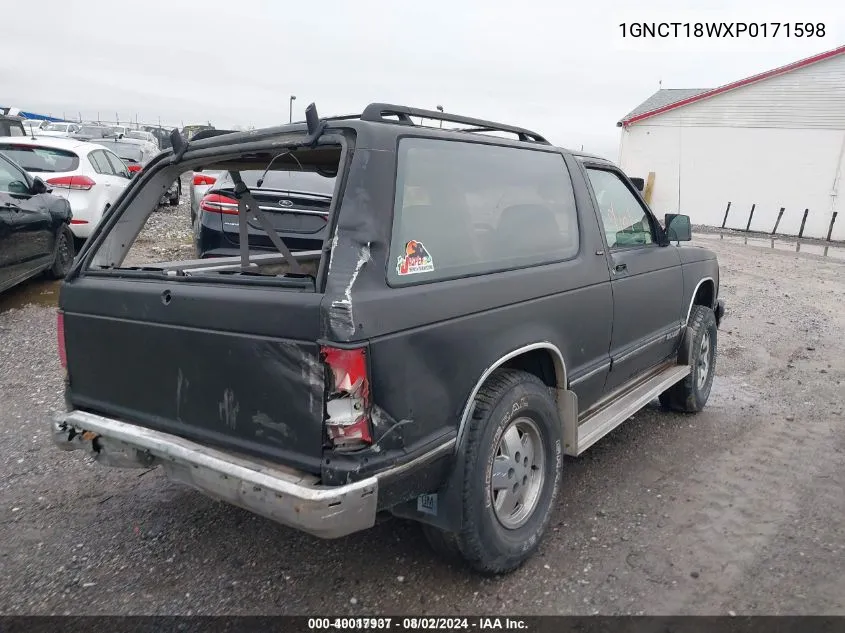 1GNCT18WXP0171598 1993 Chevrolet Blazer S10