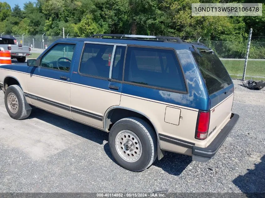 1GNDT13W5P2106478 1993 Chevrolet Blazer S10